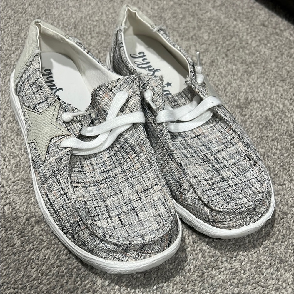 Gypsy jazz Gray Plaid Casual Sneakers